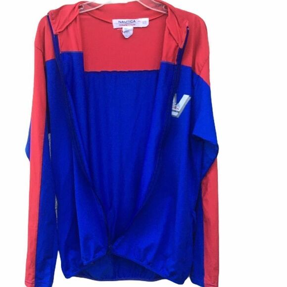 Nautica Competition Windbreaker Jacket Red Blue Size XL - Picture 4 of 5